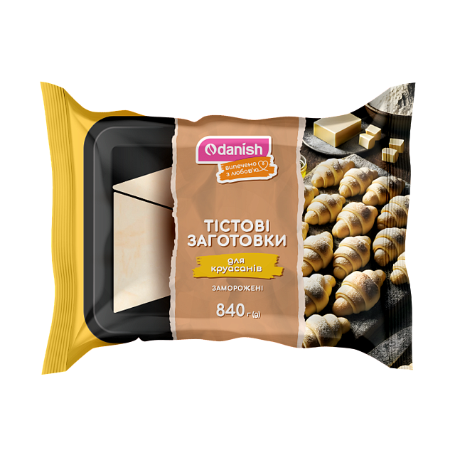 Тістова заготовка для круасанів ТМ Danish, 840 г (12шт*70 г)