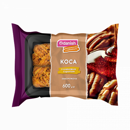 Коса з кленовим сиропом ТМ Danish, 600 г (6 шт*100 г) - дистрибьюція Коса з кленовим сиропом ТМ Danish, 600 г (6 шт*100 г) - Fishki Food – смачна ідея!
