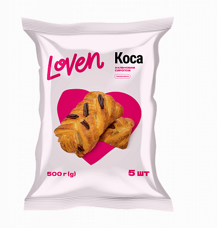 Коса з кленовим сиропом ТМ Loven, 500 г (5 шт*100 г) - дистрибьюція Коса з кленовим сиропом ТМ Loven, 500 г (5 шт*100 г) - Fishki Food – смачна ідея!