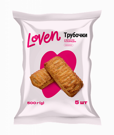 Трубочка з яблуком та корицею ТМ Loven, 500 г (5 шт*100 г) - дистрибьюція Трубочка з яблуком та корицею ТМ Loven, 500 г (5 шт*100 г) - Fishki Food – смачна ідея!