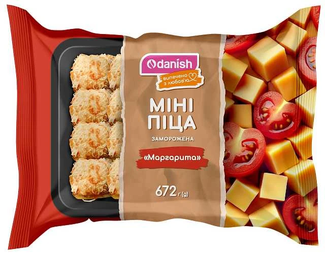 Міні піца Маргарита ТМ Danish, 896 г (32 шт*28 г)