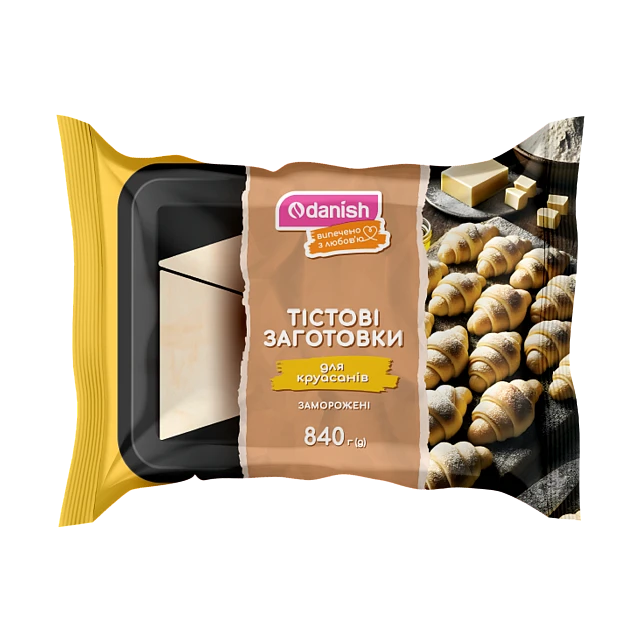 Тістова заготовка для круасанів ТМ Danish, 840 г (12шт*70 г)